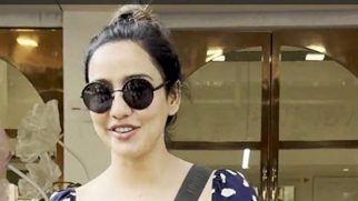 Neha Sharma snapped in bandra in a cut slit dress