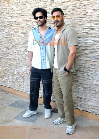 Photos: Ajay Devgn and Aaman Devgan snapped promoting Azaad