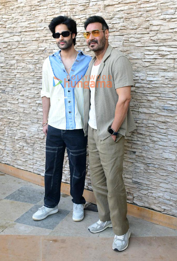photos ajay devgn and aaman devgan snapped promoting azaad 6