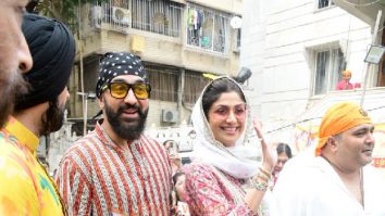Photos: Shilpa Shetty, Raj Kundra and Nimrat Kaur snapped outside a Gurudwara