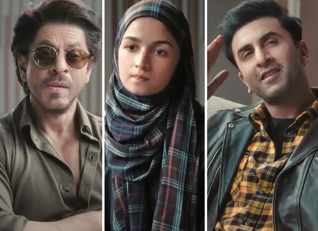 Hilarious crossover: Shah Rukh Khan returns as Dr Jehangir Khan as Alia Bhatt’s Safeena threatens to “Dhop” Ranbir Kapoor’s Bunny in quirky ad, watch : Bollywood News