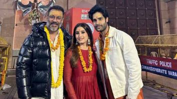 Aaman Devgan, Rasha Thadani, and Abhishek Kapoor seek blessings in Varanasi for Azaad; attend Ganga Aarti
