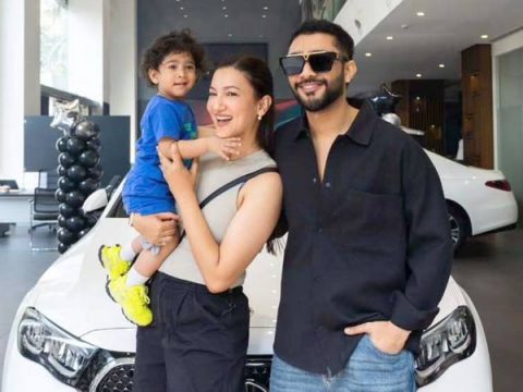 Gauahar Khan buys Mercedes-Benz Coupe worth nearly Rs 1 crore, celebrates with family