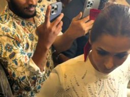 Malaika Arora with son Arhan Khan paped together
