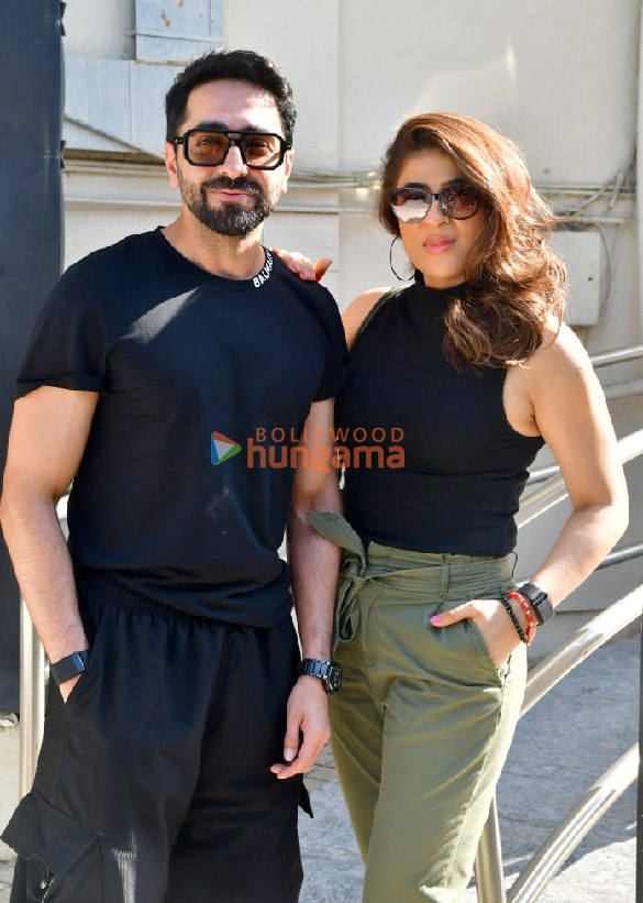 Photos: Ayushmann Khurrana and Tahira Kashyap Khurrana snapped outside Juhu PVR