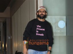 Photos: Kartik Aaryan and Karan Johar snapped in Juhu