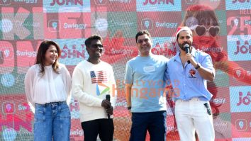 Photos: Varun Dhawan, Atlee Kumar and Murad Khetani snapped promoting Baby John at St Andrew School