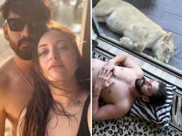 Sonakshi Sinha gets a wakeup call from a lion; Zaheer Iqbal shares video of him ordering the lion