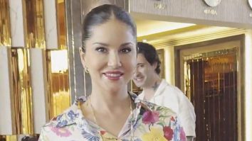 Sunny Leone with husband and kids papped at the opening puja ceremony for her brand new office