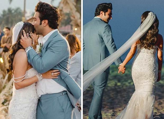 Aadar Jain ties the knot with Alekha Advani in Goa; newlyweds share first beachside wedding pics: “The Vow” : Bollywood News