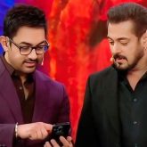 Aamir Khan asks Salman Khan to check his phone; latter says, "Kya check karu yaar. Ya toh Reena ya Kiran ka message rehga"