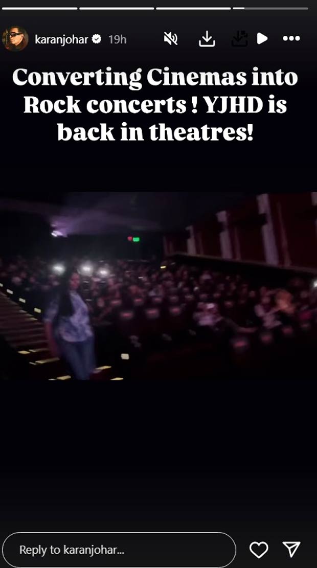 Karan Johar calls Yeh Jawaani Hai Deewani’s re-release “Rock Concert” as fans dance on ‘Badtameez Dil’ in theaters