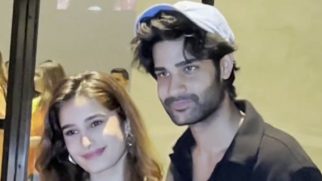 New on screen jodi Rasha Thadani & Aman Devgan papped together at the screening of their movie Azaad