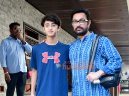 Photos: Aamir Khan with son Azad Rao Khan snapped outside restaurant in Bandra