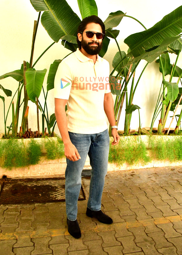 photos naga chaitanya snapped during thandel promotions 1