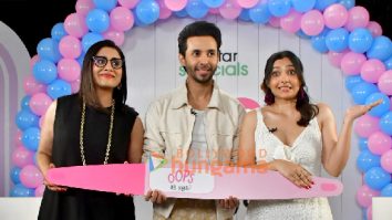 Photos: Sonali Kulkarni, Abhay Mahajan and Shweta Basu Prasad snapped promoting their upcoming series Oops Ab Kya?