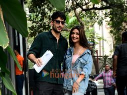 Photos: Sreeleela and Ibrahim Ali Khan snapped at Maddock Films office in Santacruz