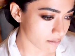 See what Rashmika has to while she gets her make up done