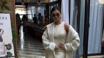 Tara Sutaria in her winter italian coat
