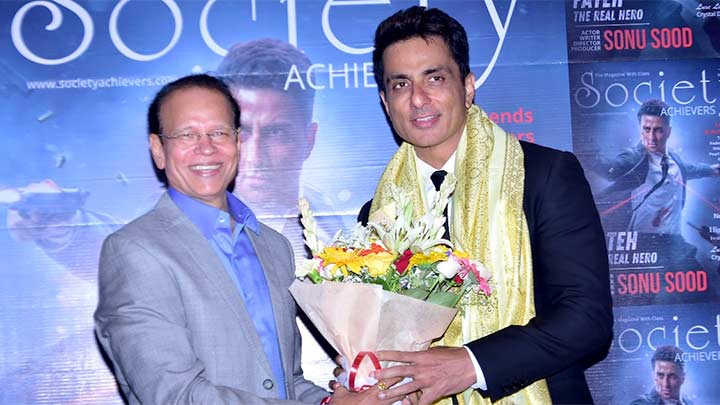 Sonu Sood graces the cover launch of ‘Society Achievers’ magazine