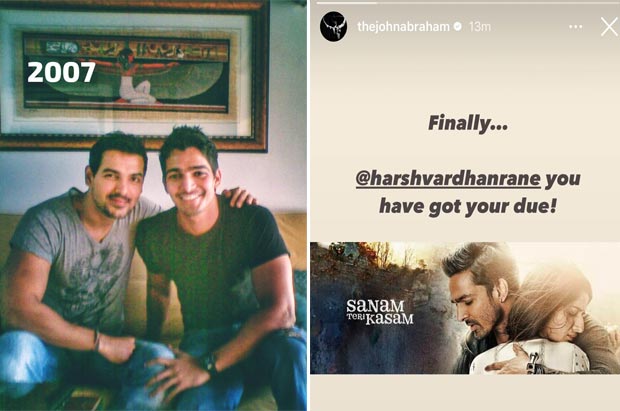 Sanam Teri Kasam re-Releases: John Abraham celebrates Harshvardhan Rane’s long-overdue recognition