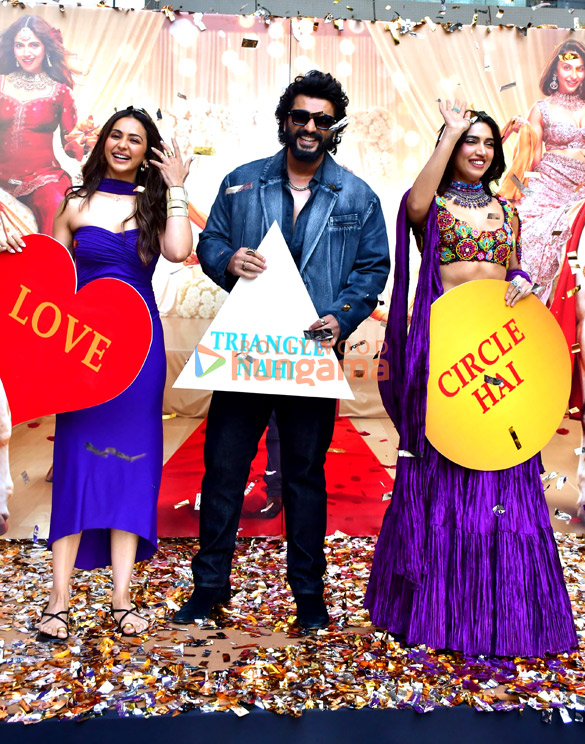 photos arjun kapoor rakul preet singh bhumi pednekar and others grace mere husband ki biwi trailer launch 11