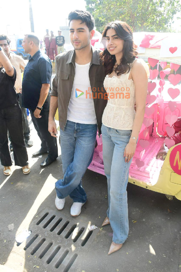 photos ibrahim ali khan and khushi kapoor snapped promoting nadaaniyan song ishq mein 4