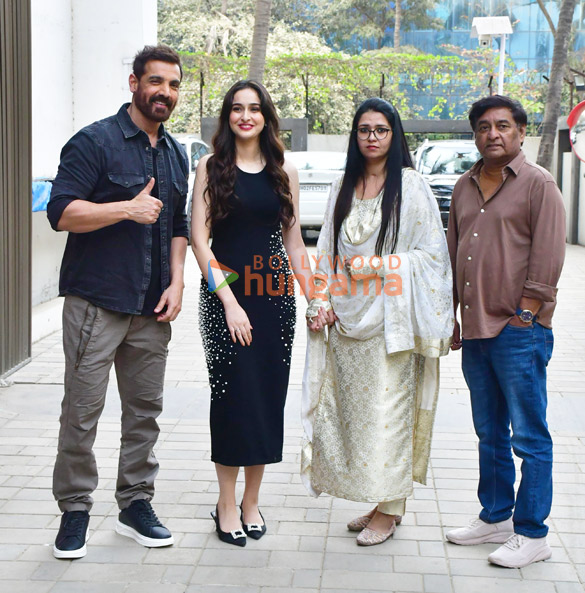 Photos: John Abraham, Sadia Khateeb and Shivam Nair snapped promoting The Diplomat Photos: John Abraham, Sadia Khateeb and Shivam Nair snapped promoting The Diplomat