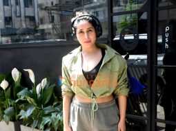 Photos: Neha Bhasin snapped outside a cafe in Bandra