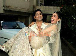 Photos: Prateik Babbar and Priya Banerjee pose for paps after tying the knot