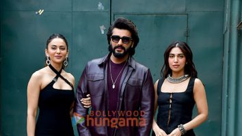 Photos: Rakul Preet Singh, Arjun Kapoor and Bhumi Pednekar snapped promoting their film Mere Husband Ki Biwi