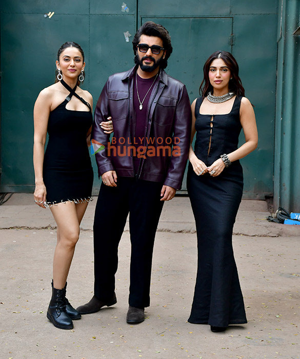 photos rakul preet singh arjun kapoor and bhumi pednekar snapped promoting their film mere husband ki biwi 1