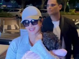 Priyanka Chopra with baby Malti at the airport