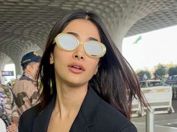 Pooja Hegde pairing a black Blazer with a floral dress, thats styling!