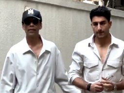 Dharma’s new hero Ibrahim Ali Khan papped with Karan Johar