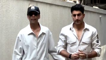 Dharma’s new hero Ibrahim Ali Khan papped with Karan Johar