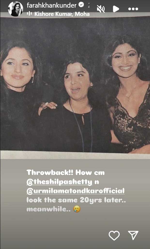 Farah Khan gets amazed by Shilpa Shetty and Urmila Matondkar’s timeless ...