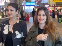 Beautiful mother-daughter duo Raveena Tandon & Rasha Thadani papped at the airport