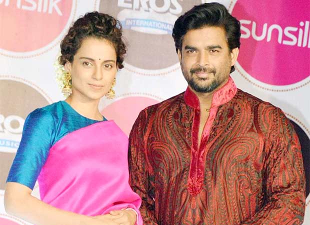 Kangana Ranaut y R Madhavan terminan disparando para su próximo thriller; Foto de publicación de Joyful Moment del set