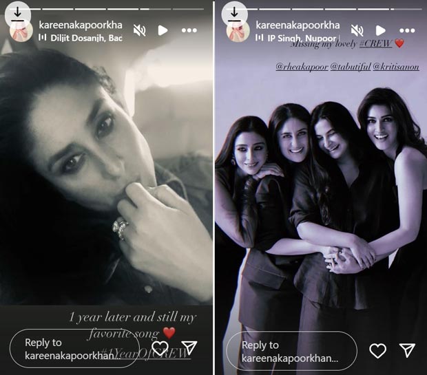 Kareena Kapoor Khan, Rhea Kapoor, Kriti Sanon, Tabu drop heartfelt memories from CREW as film turns one 