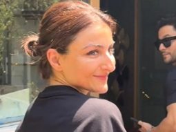 Kunal Kemmu with wife Soha Ali Khan spotted together posing for media