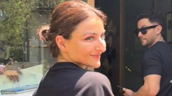 Kunal Kemmu with wife Soha Ali Khan spotted together posing for media