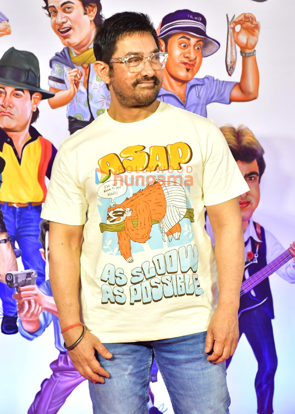 photos aamir khan javed akhtar and ajay bijli snapped at the launch of aamir khan film festival 2