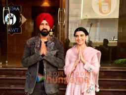 Photos: Gippy Grewal and Nimrat Khaira snapped during Akaal promotions