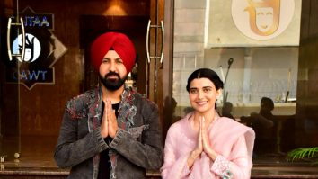 Photos: Gippy Grewal and Nimrat Khaira snapped during Akaal promotions