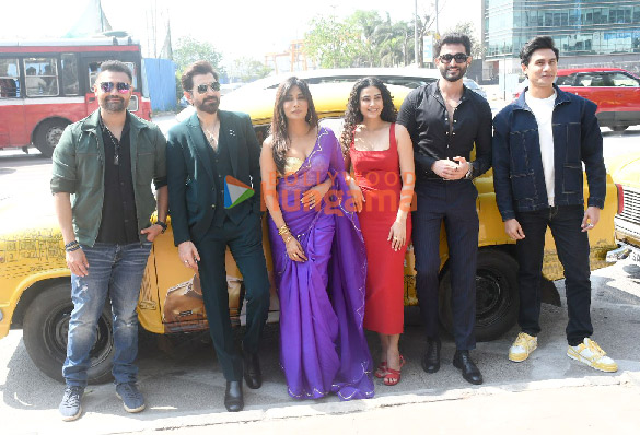 photos khakee the bengal chapter actors snapped making stylish entry in classic yellow cab in mumbai 2