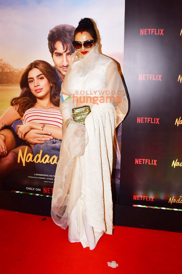 photos sara ali khan ibrahim ali khan rekha khushi kapoor and others grace the premiere of nadaaniyan 3