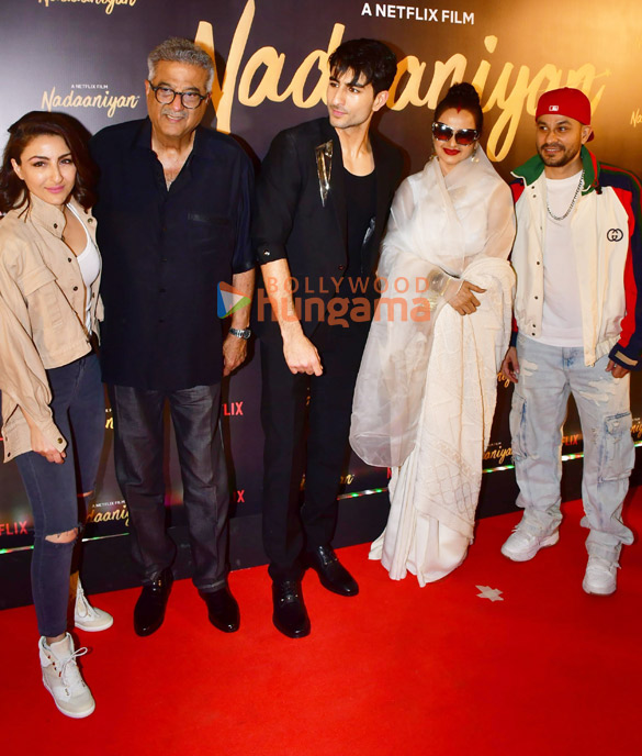 photos sara ali khan ibrahim ali khan rekha khushi kapoor and others grace the premiere of nadaaniyan 4