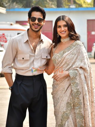 Photos: Tara Sutaria and Ishaan Khatter snapped promoting their song ‘Pyaar Aata Hai’ on the sets of Indian Idol