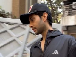 Agastya Nanda flashes a cute smile for paps outside gym